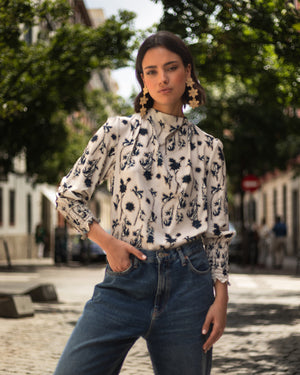 Blusa Drexler Flor punto