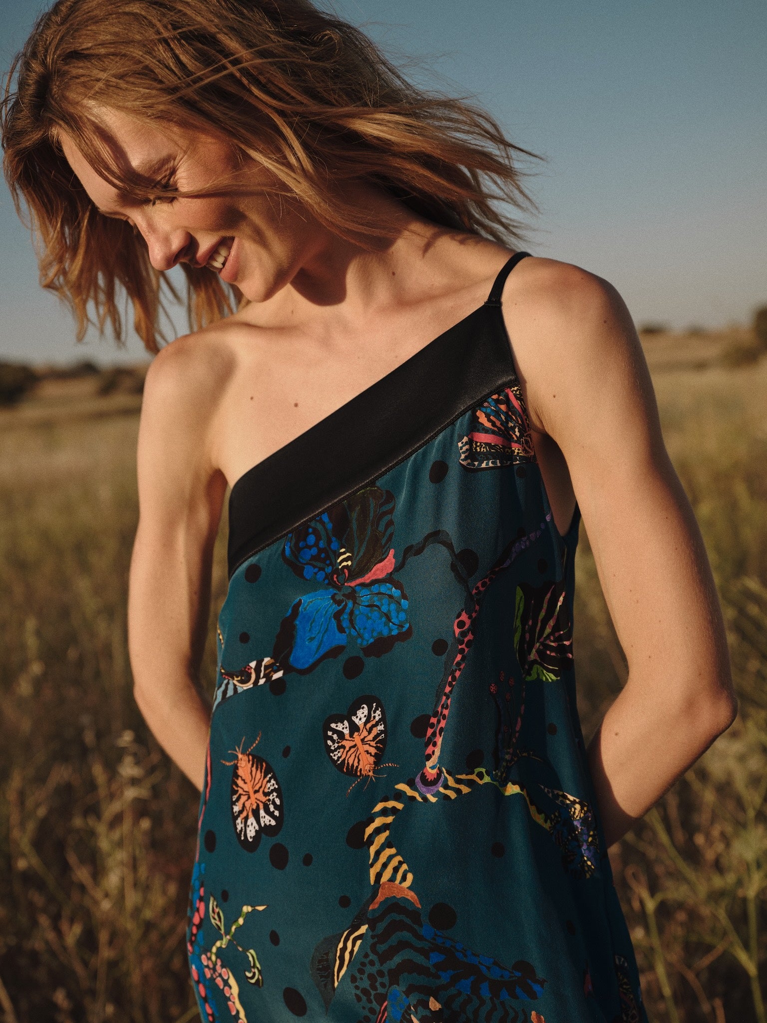 Vestido Lauren azul pato