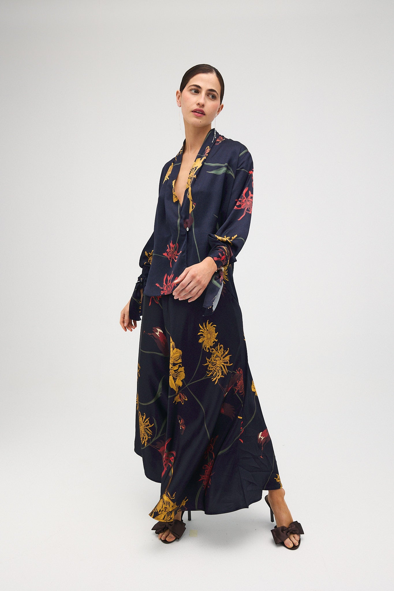 Blusa Fabiola Flora Marino