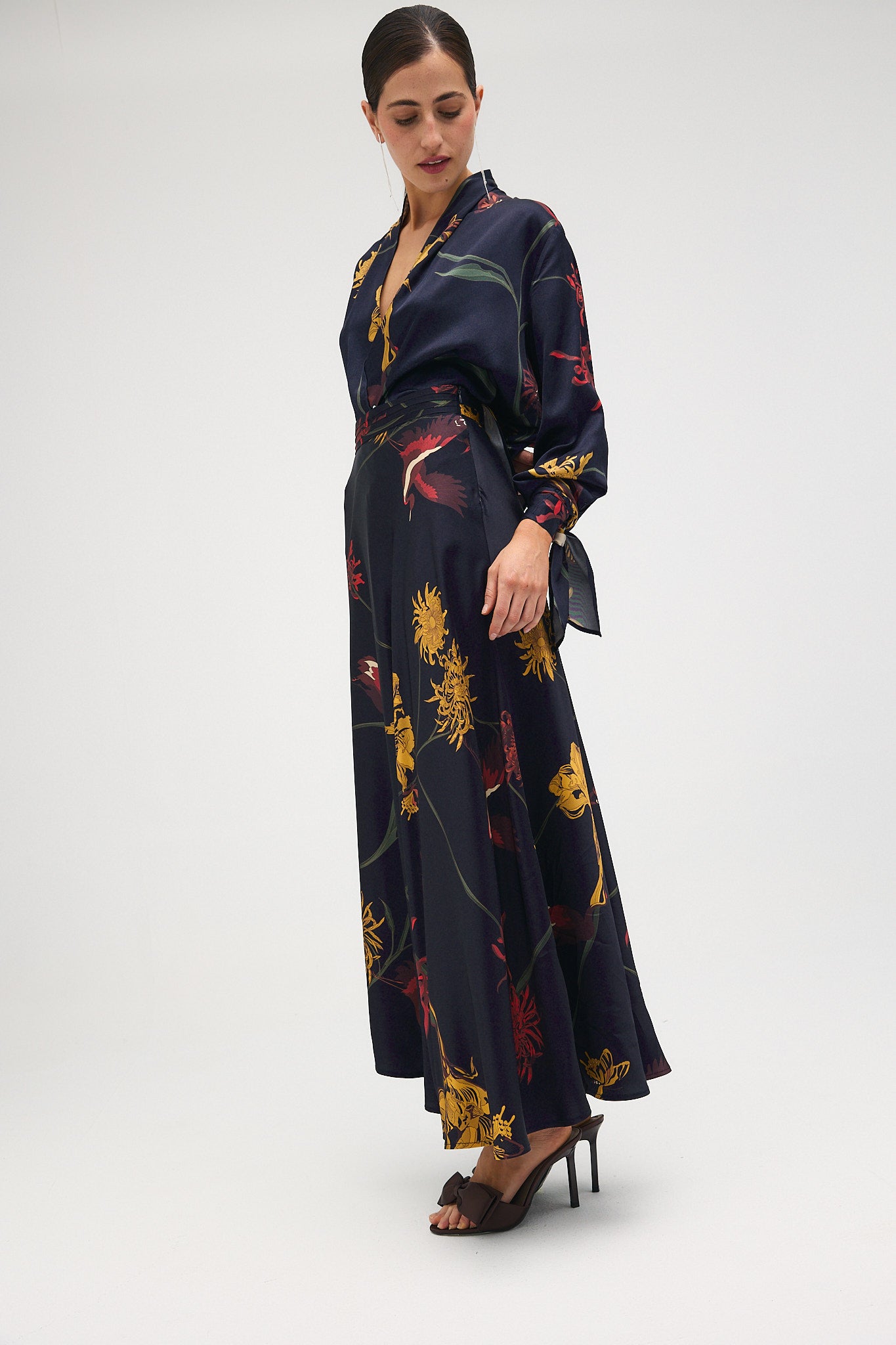 Blusa Fabiola Flora Marino