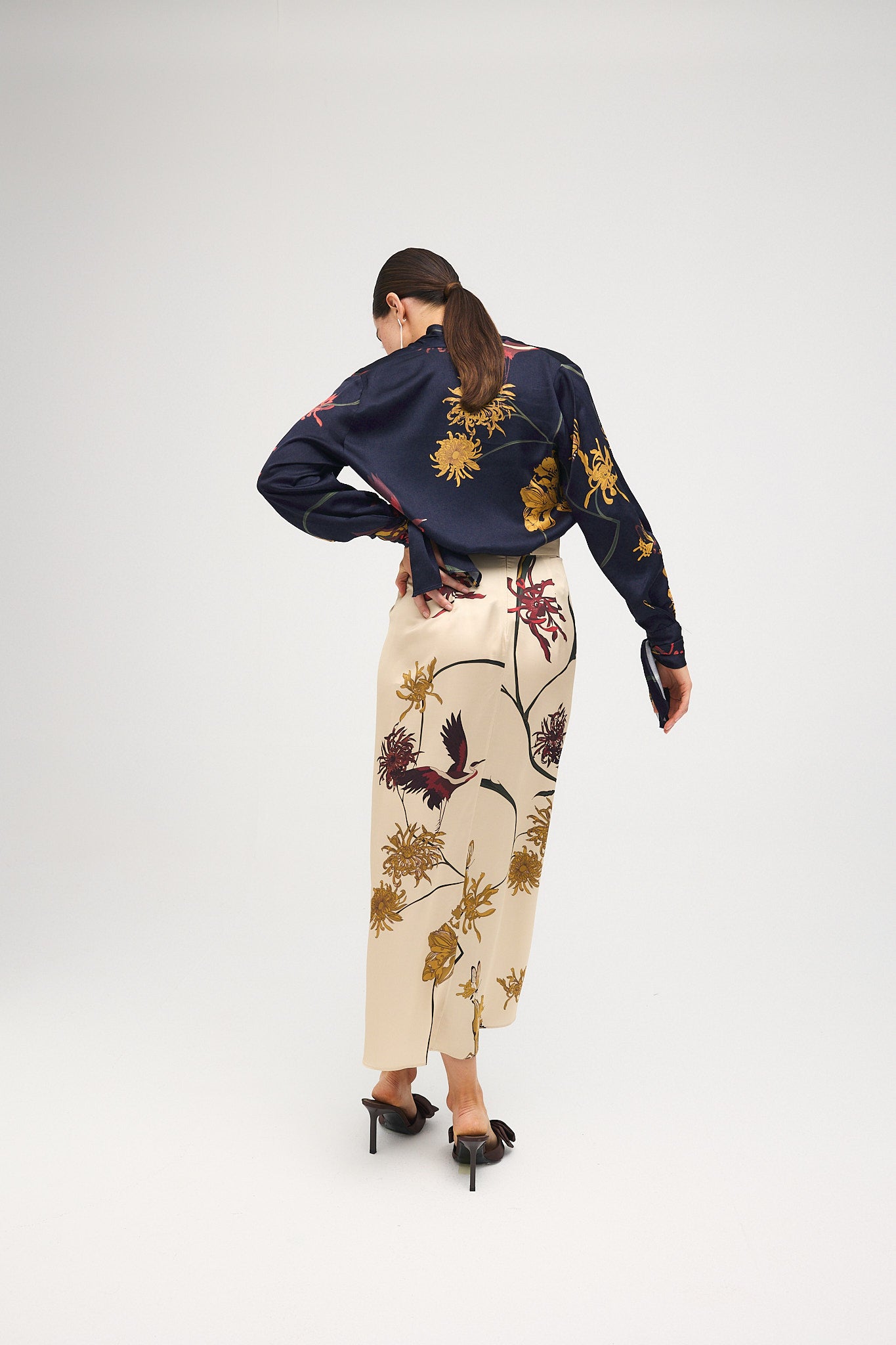 Blusa Fabiola Flora Marino