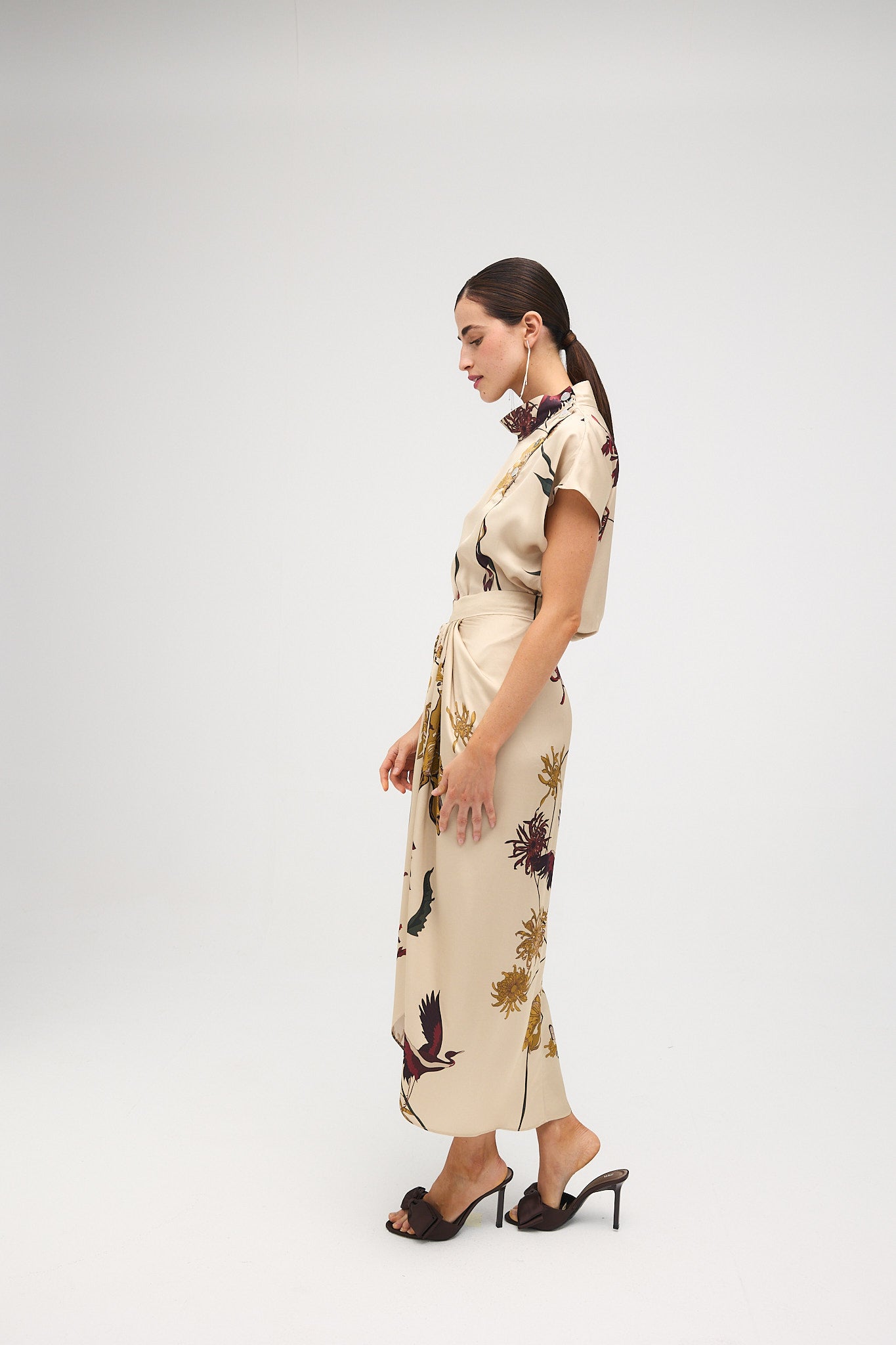 Blusa Julieta Flora Marfil