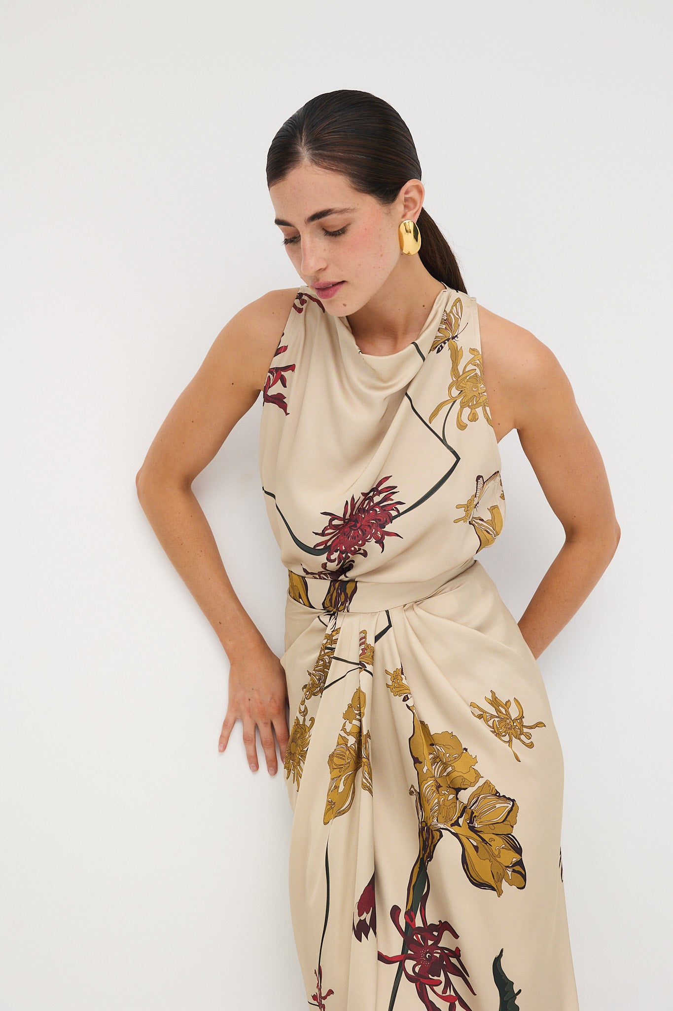 Top Sofía Flora Marfil