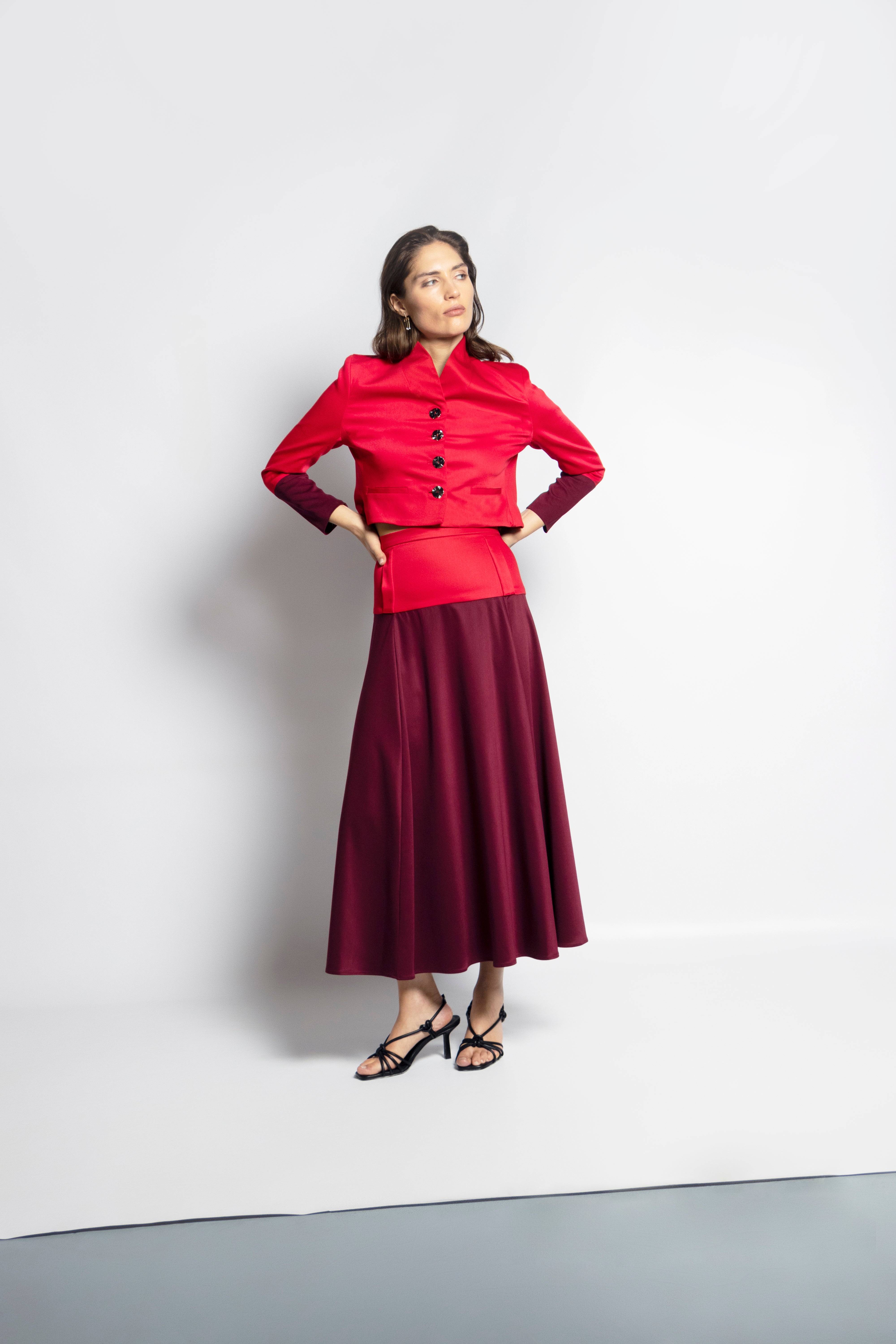 Chaqueta Carmen Rojo- Burdeos