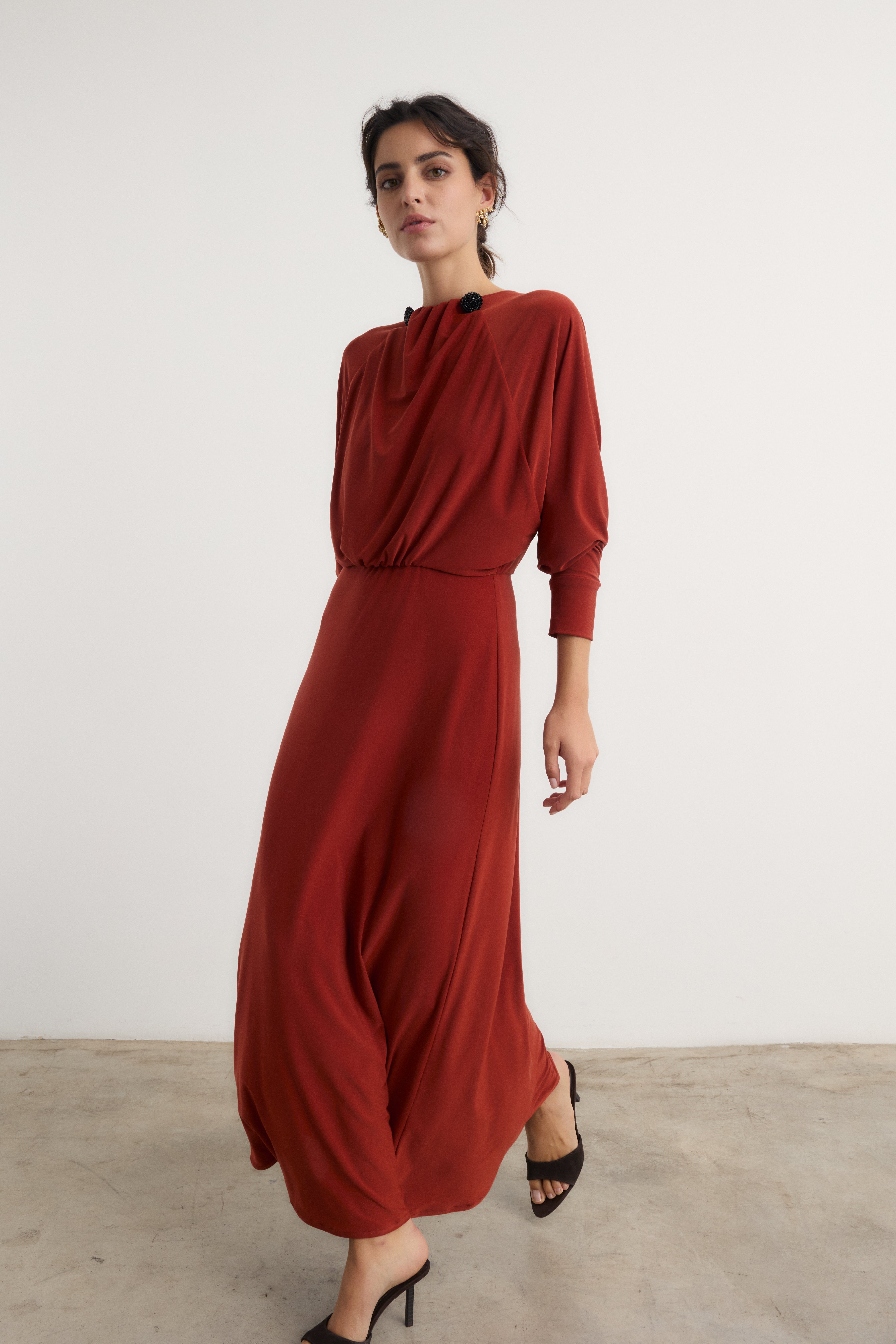 Vestido Olimpia teja