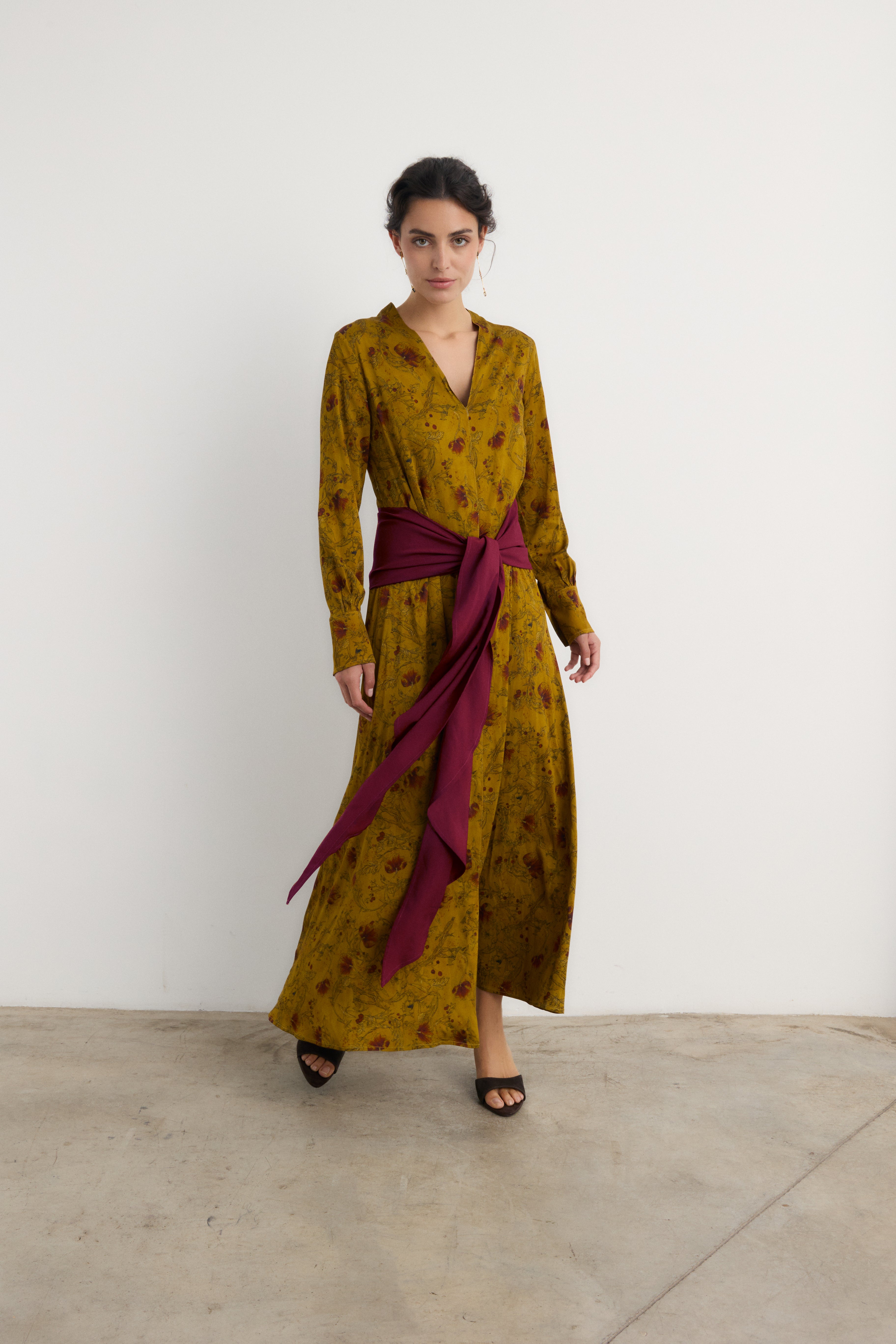 Vestido Indi mostaza