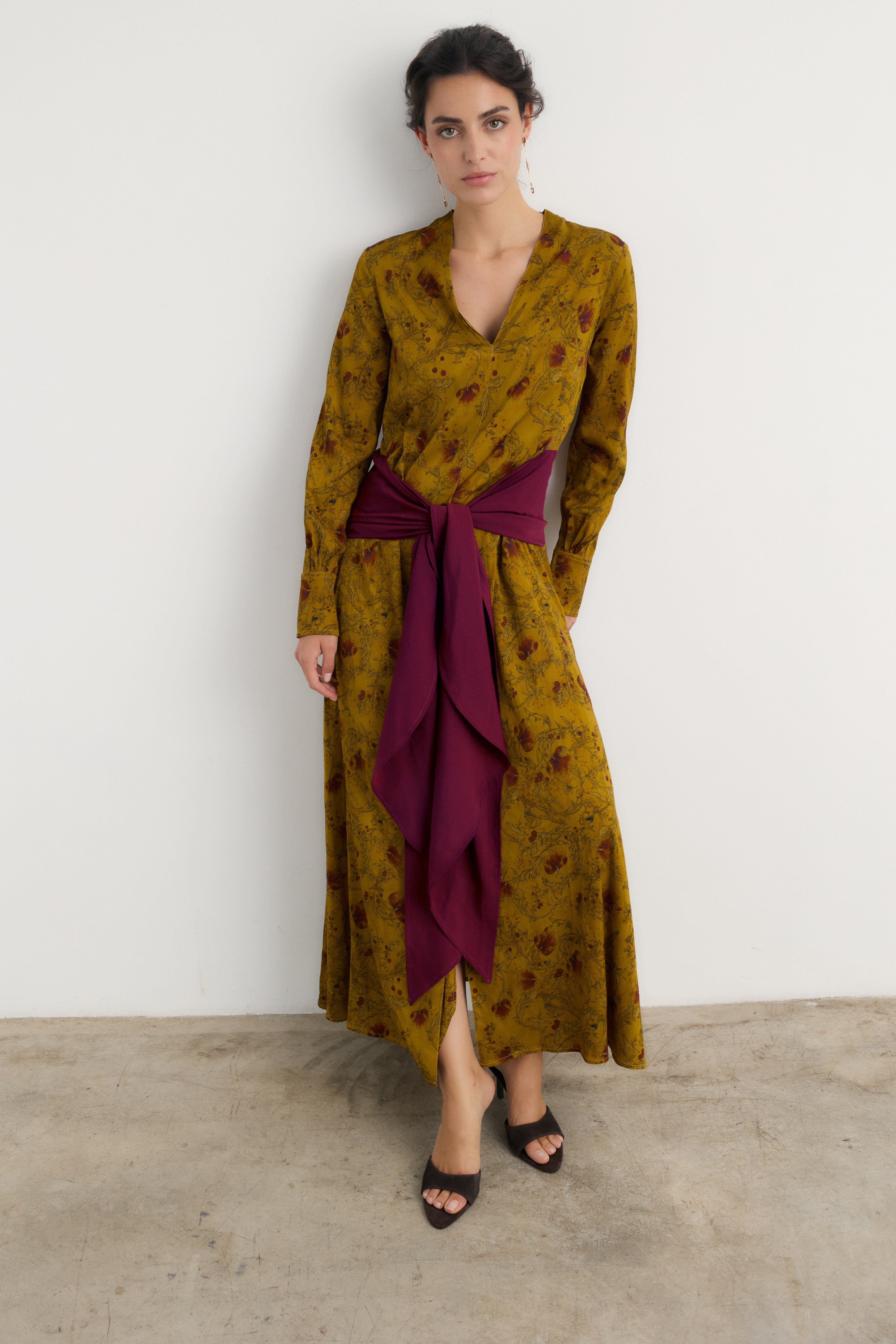 Vestido Indi mostaza