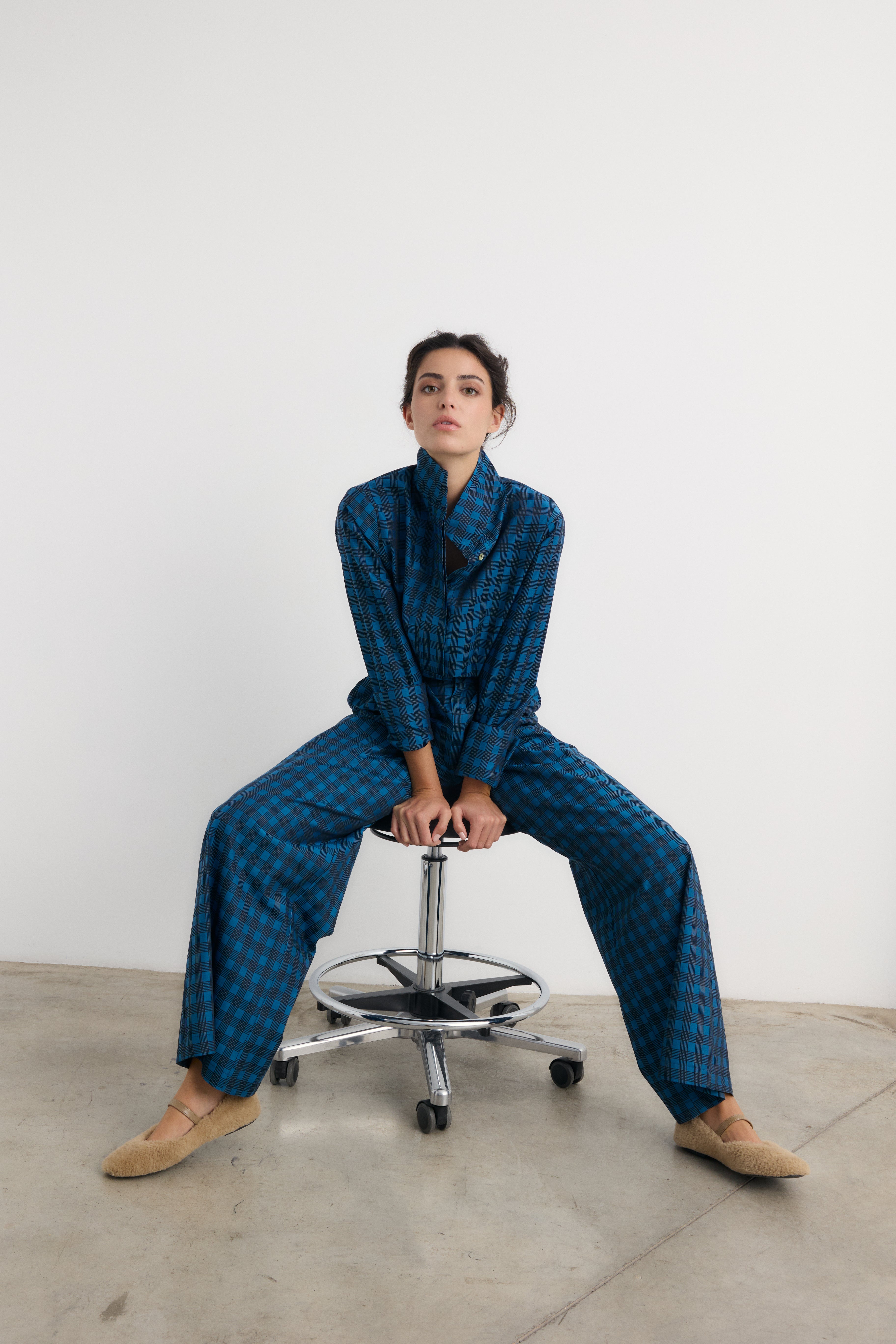 Camisa Ingrid cuadro azulón