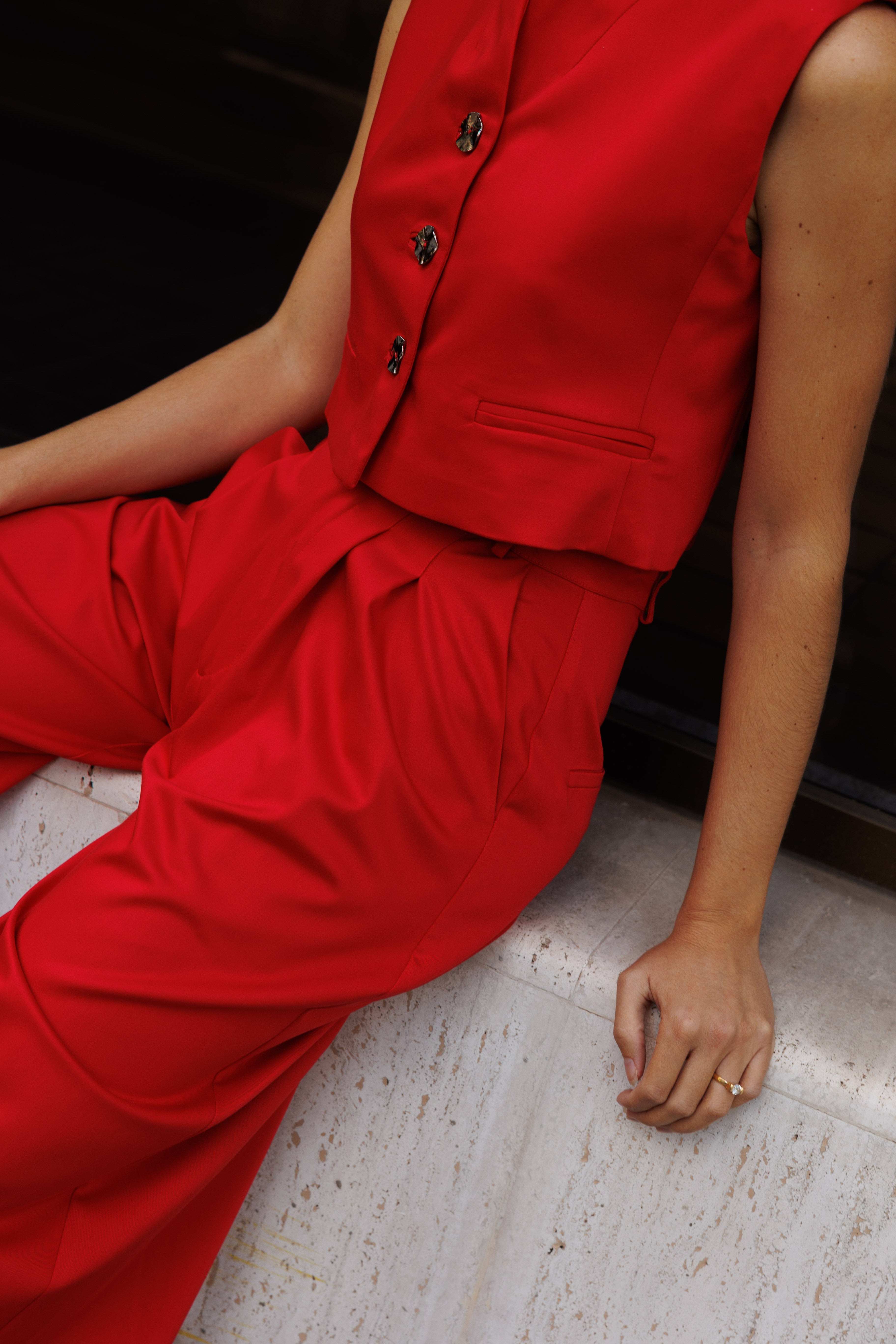 Pantalón Anna Rojo-Granate