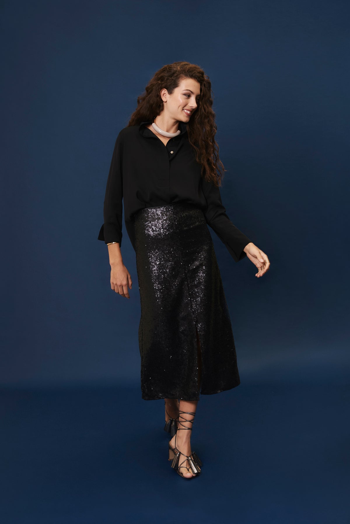 Blusa Charlotte negra